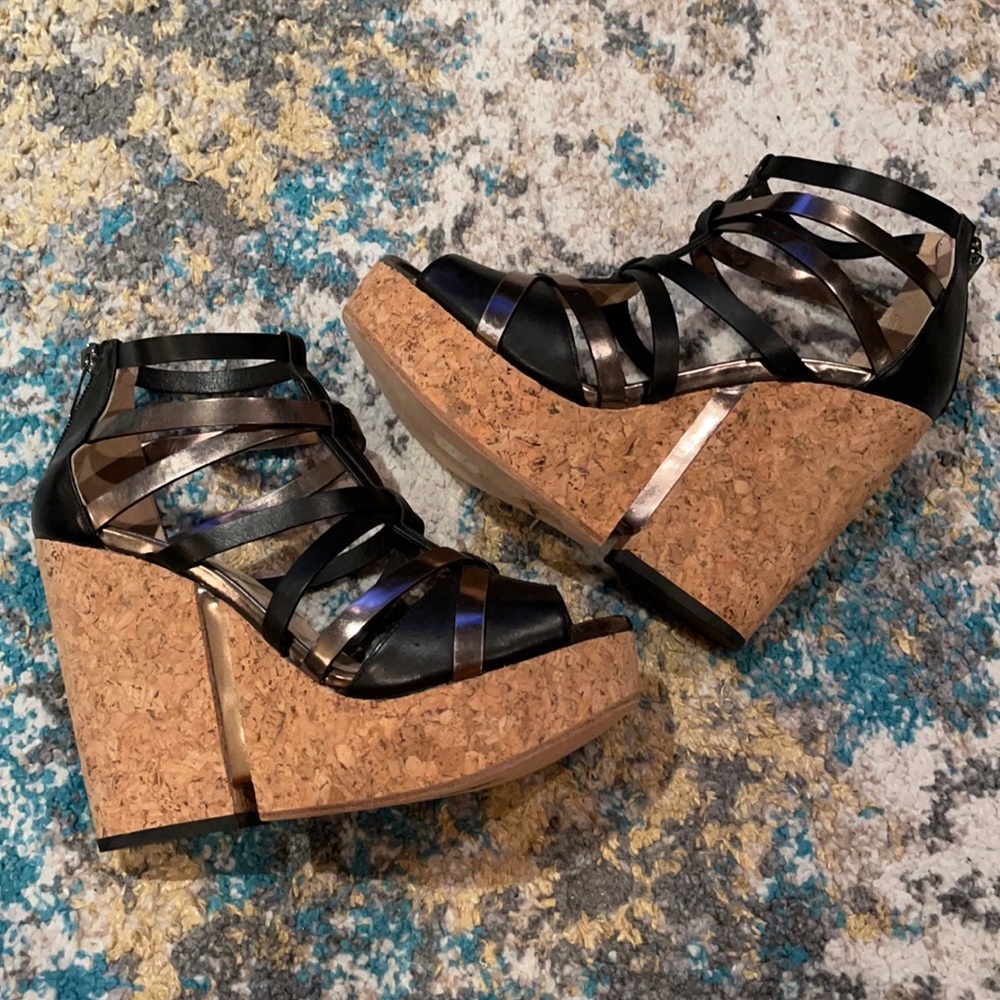 Authentic Jimmy Choo Wedge Sandals SZ 39